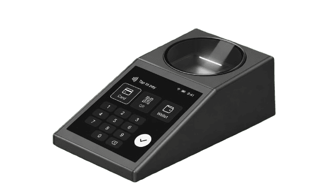 Concept design of a Paychan Terminal at a counter
